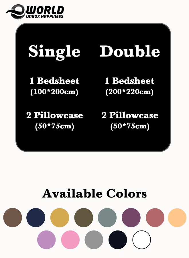 Eworld 3 Piece Luxury Black Striped Bed Sheet Set with 1 Deep Pocket Fitted Sheet and 2 Pillowcases for Hotel and Home Crafted from Ultra Soft and Breathable Microfiber for Year-Round Comfort, (Single/Double) - Image 2